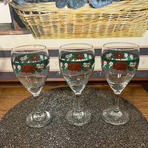 Set of 3 Tienshan Deck The Halls 10 Oz Goblet 5579467